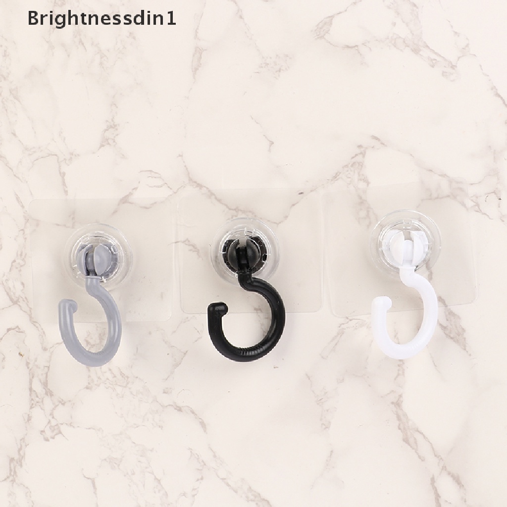 [Brightnessdin1] Ceiling Rotary Hook Perekat Rumah Tangga Kait Pintu Belakang Coat Hook Butik