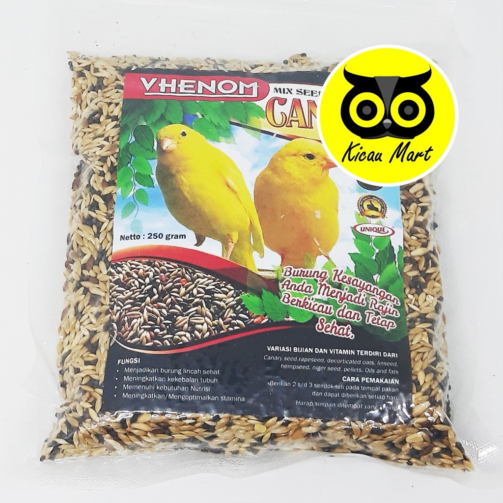 PAKAN MAKANAN HARIAN BURUNG KENARI MILET MILLET VHENOM MIX SEED FOR DAILY CANARY 250 GRAM VHEMCR250