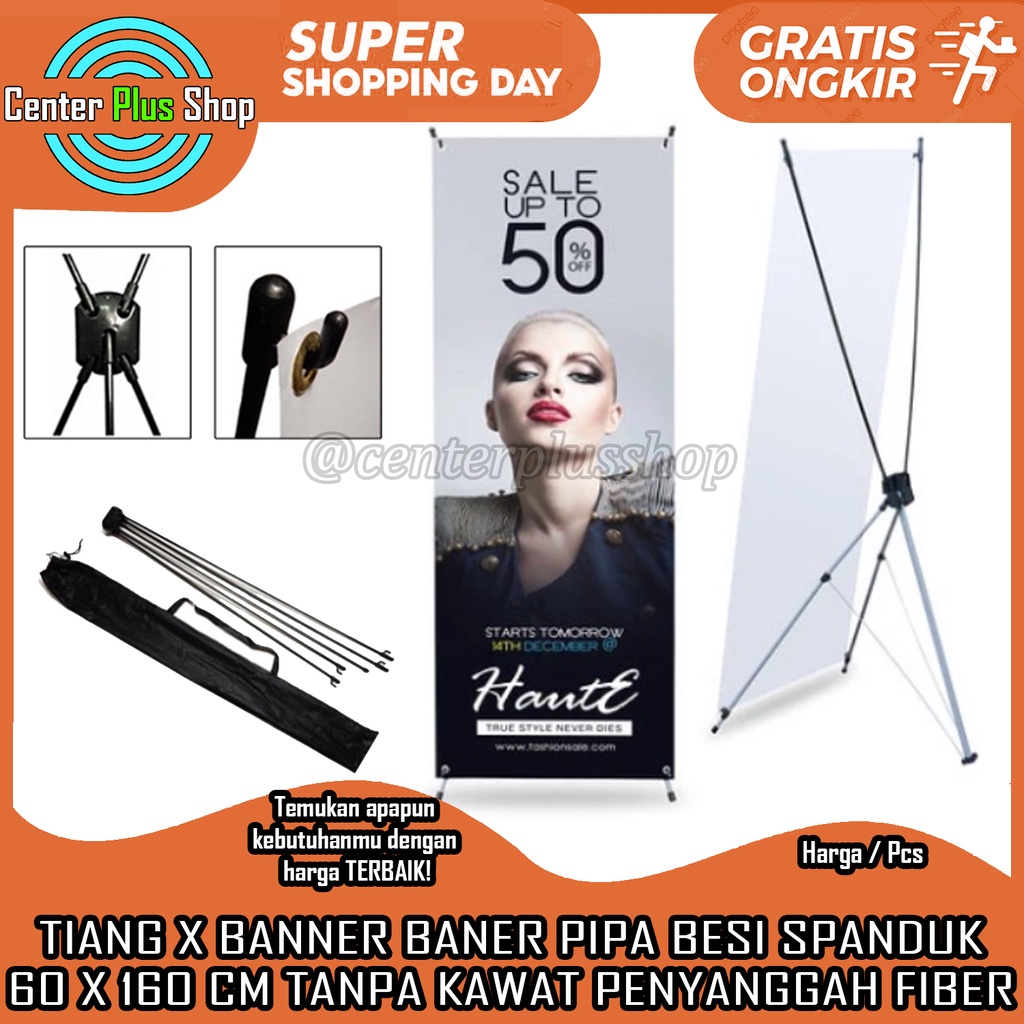 Jual RANGKA TIANG X BANNER BANER PIPA BESI SPANDUK SPANDOK STANDING ...