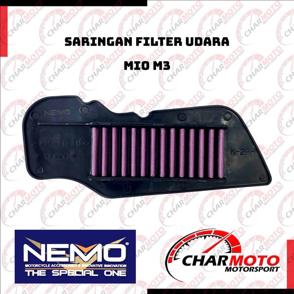 Saringan Filter Udara Mio M3 Mio Z S/Soul GT 125/Fino 125/Xride 125 New Nemo Original PNP - Charmoto