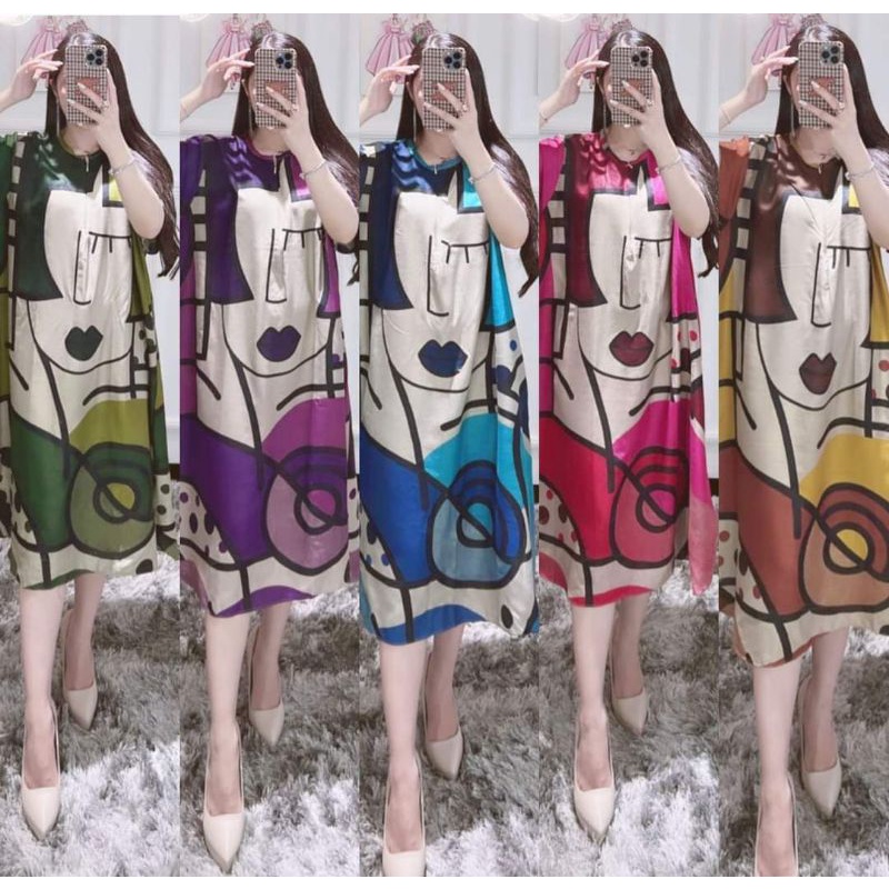 [BISA COD] Daster sofia dress viral/Daster sofia jumbo terbaru/Daster sovia jumbo