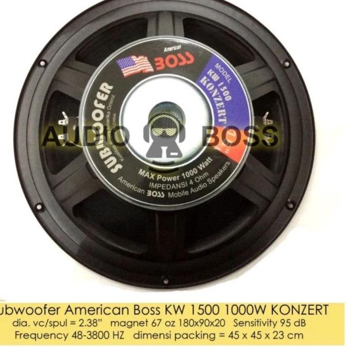 Termurah Subwoofer American Boss 15 Inch 400 Watt Konzert 1500 Americanboss 15inch 15" 15in 1000W 10