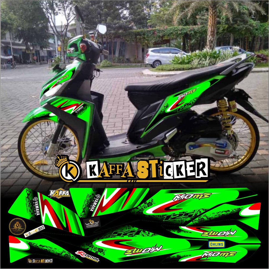 striping MIO M3 - STICKER MIO M3 LIST VARIASI RACING STIKER POLET VARIASI STIKER HIJAU