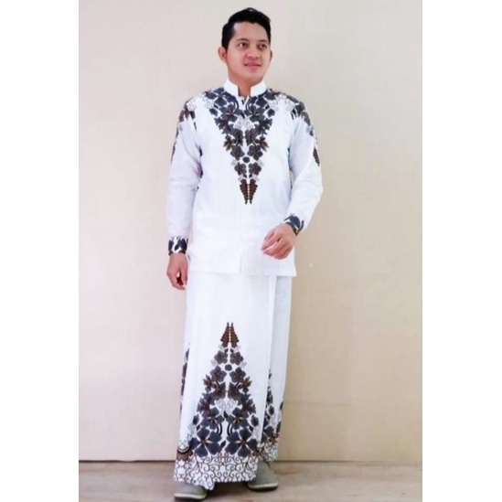 KEMEJA BATIK KOKO SETELAN SARUNG BATIK SOLO||KEMEJA BATIK KOKO LEBARAN||KEMEJA BATIK PRIA LENGAN PAN