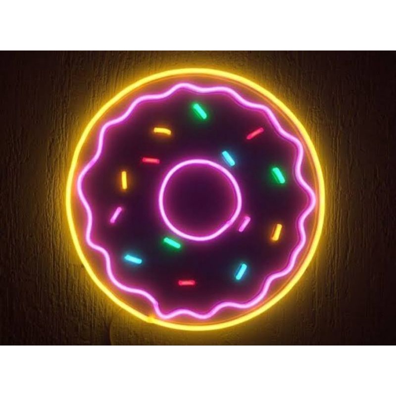 Jual Neon Sign NeonFlex Donat Neon Flex Sign Murah Custom Dekorasi