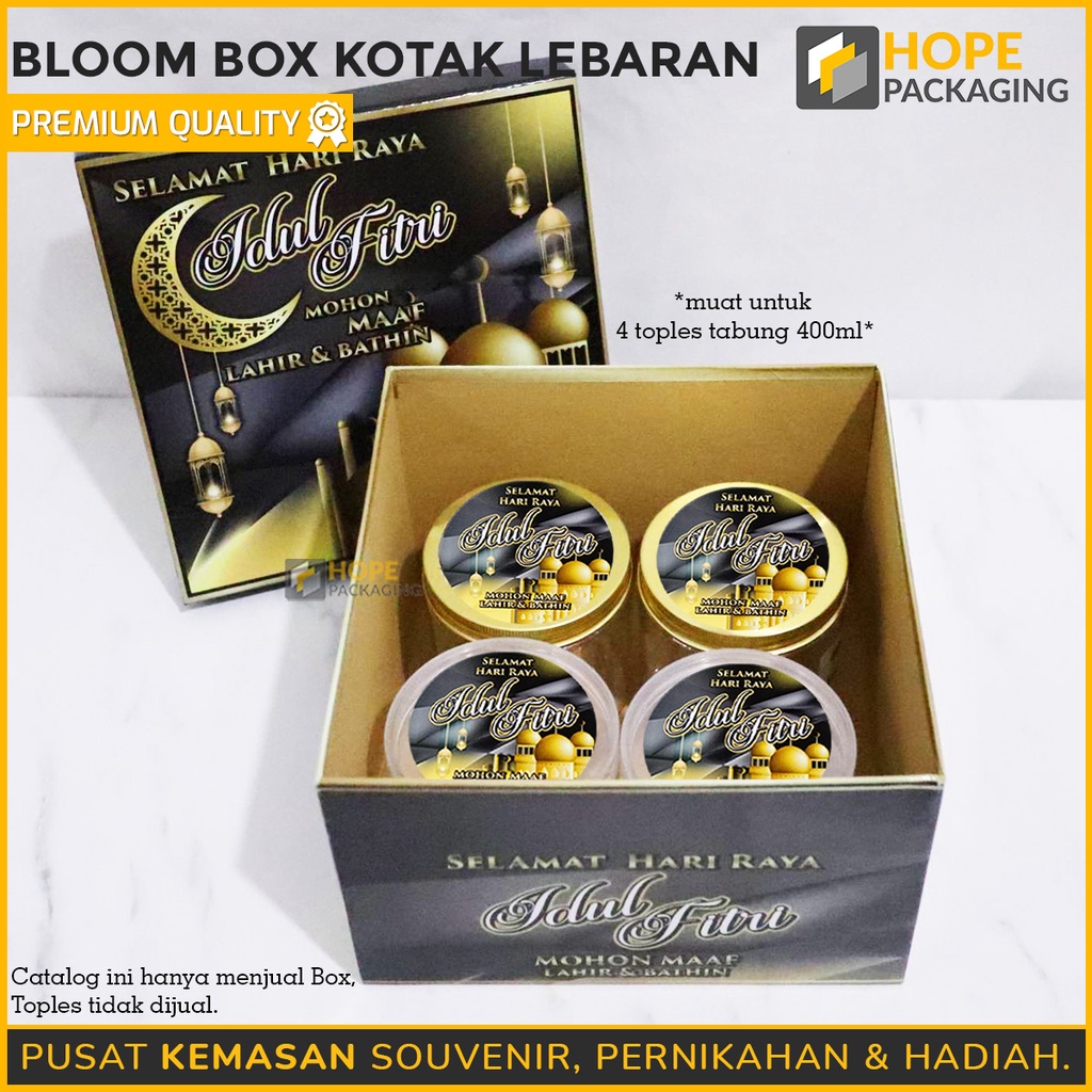 Bloom Box Kotak Hampers Lebaran / Hardbox Idul Fitri / Bingkisan / Parcel / Kotak Hari Raya