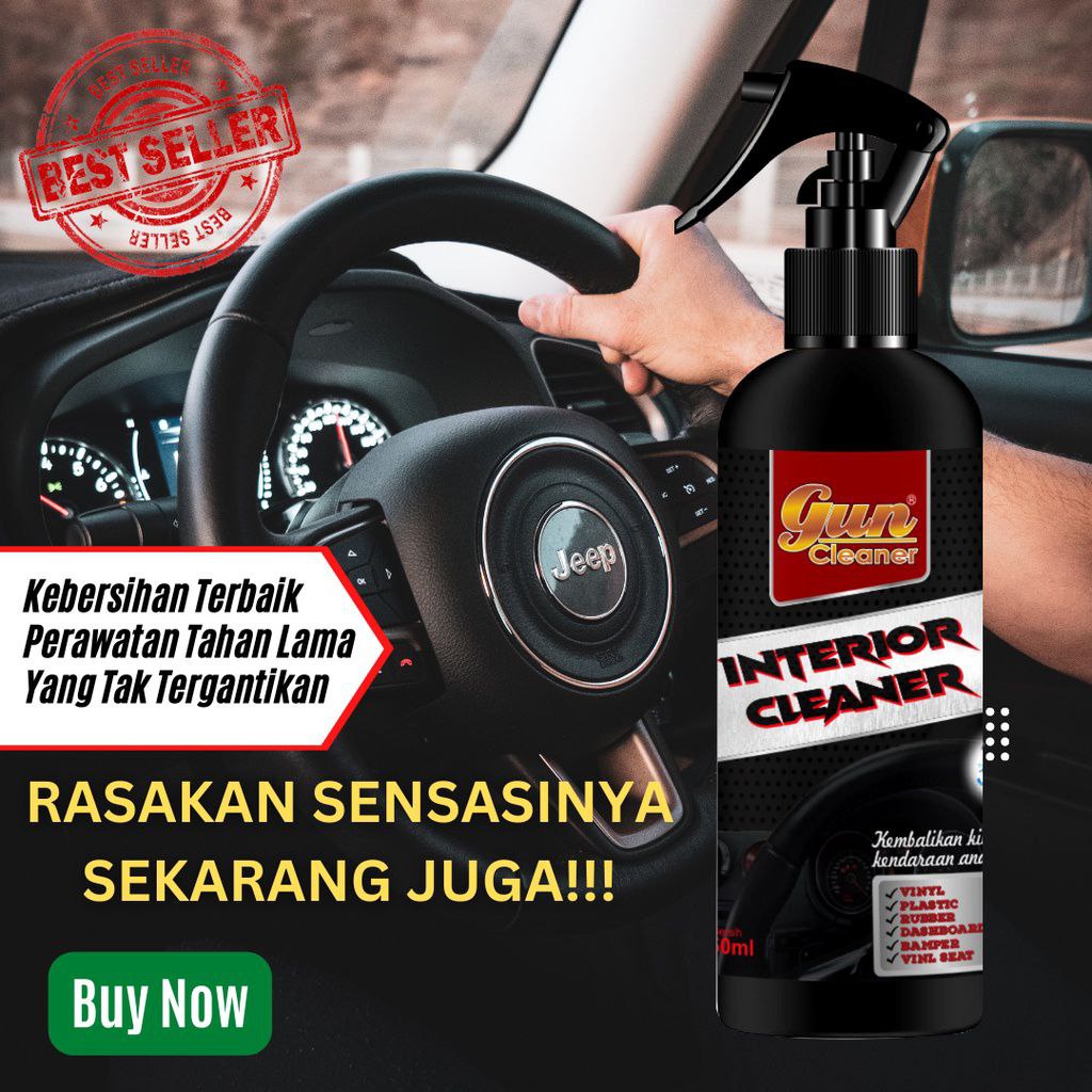 Perawatan Interior Mobil Interior Cleaner 100 ml Pengkilap Interior Plafon Dashboard Jok Mobil Sekali Semprot