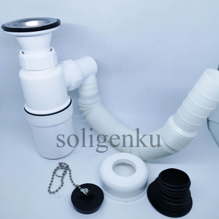 Terlaris Sifon Wastafel Botol Model Soligen/ Sifon Botol Plus Selang Pembuangan