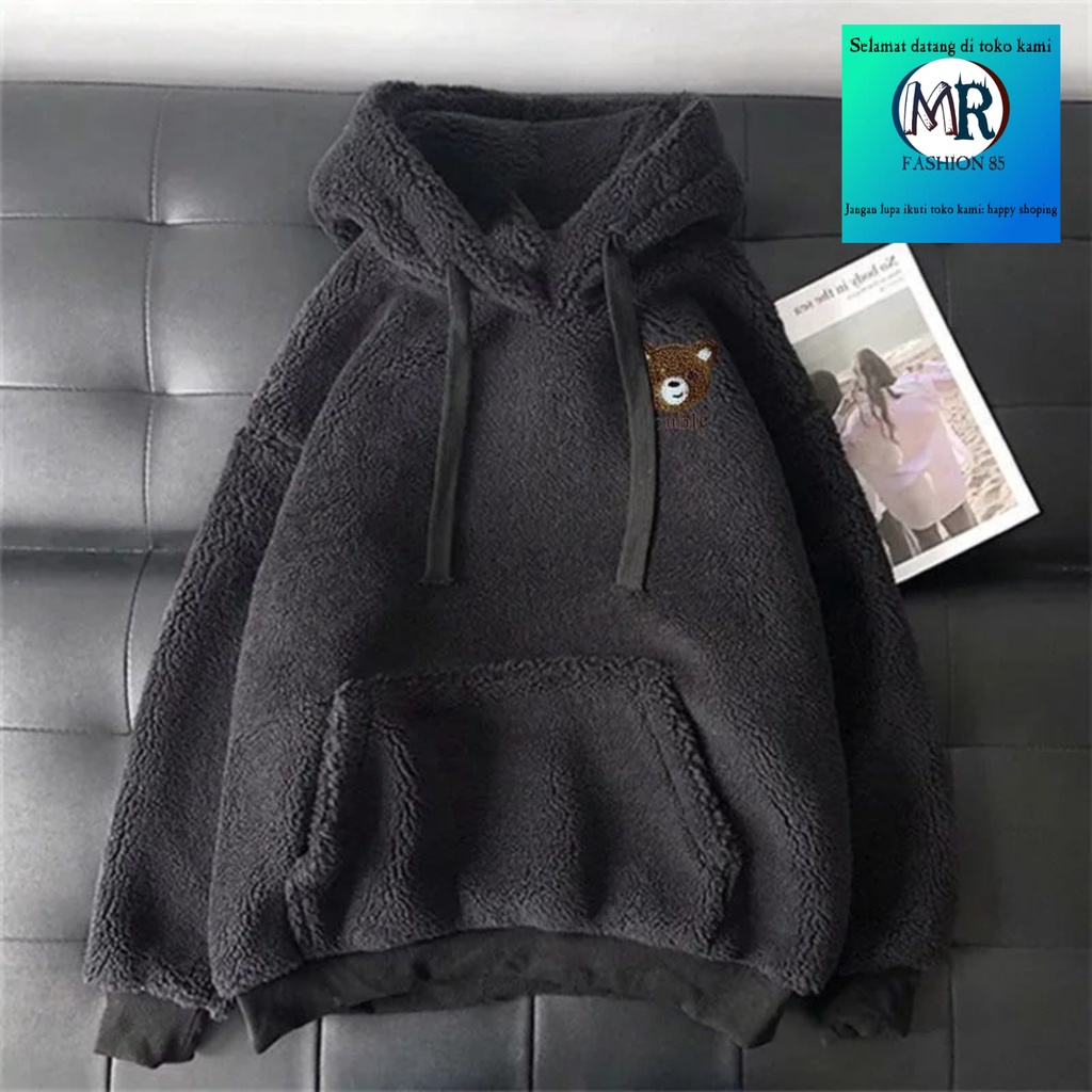 Hoodie Sherpa Bulu Double Cat Bordier Terbaru 2023 / Hoodie bulu remaja kekinian / Sweater Hoodie Sherpa Bordier / Cute Sherpa Bulu Domba / Hoodie Wanita kekinian / Hoodie bulu lembut terbaru 2023