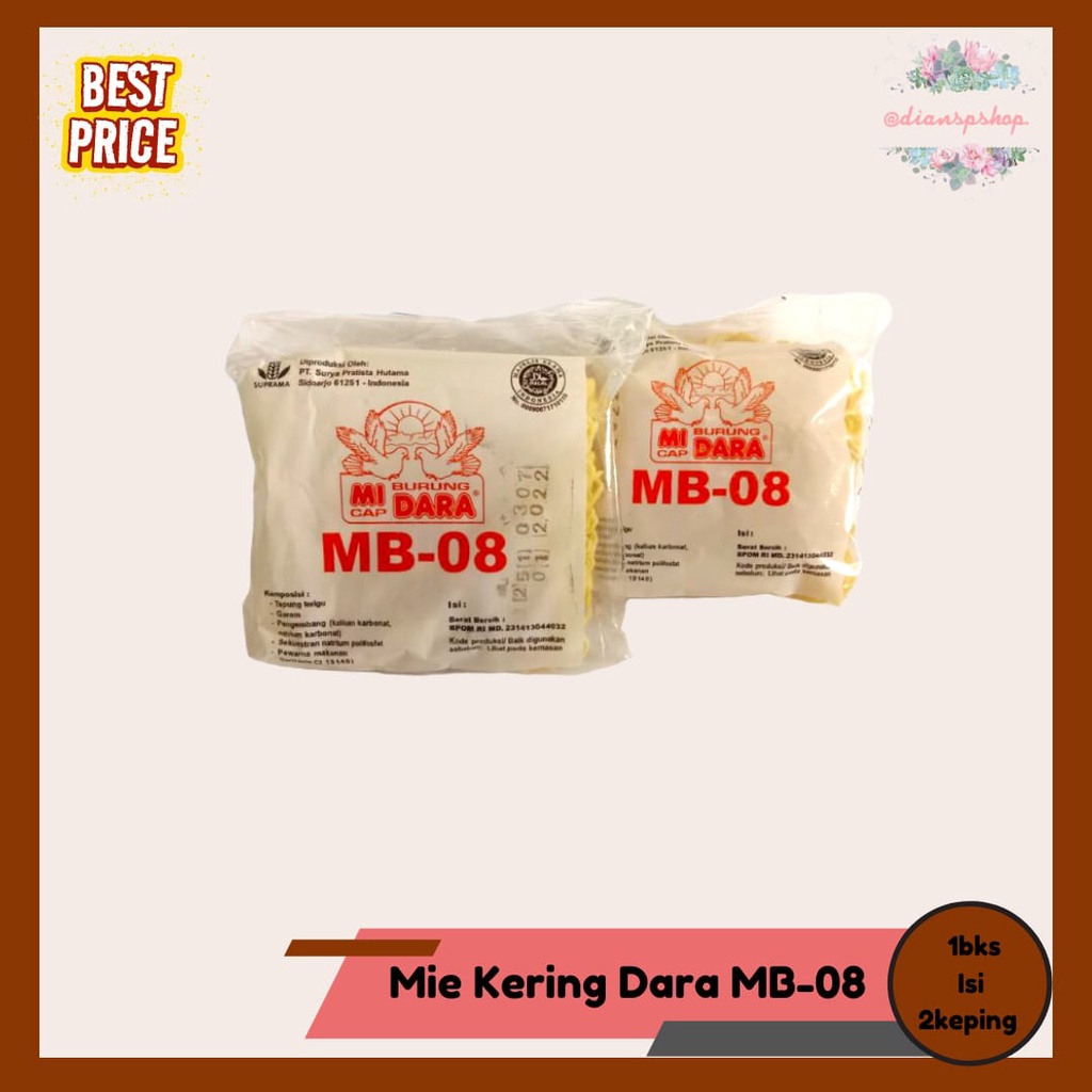 

Mie Kering MB-08 Mi Burung Cap dara isi 2keping || dianspshop