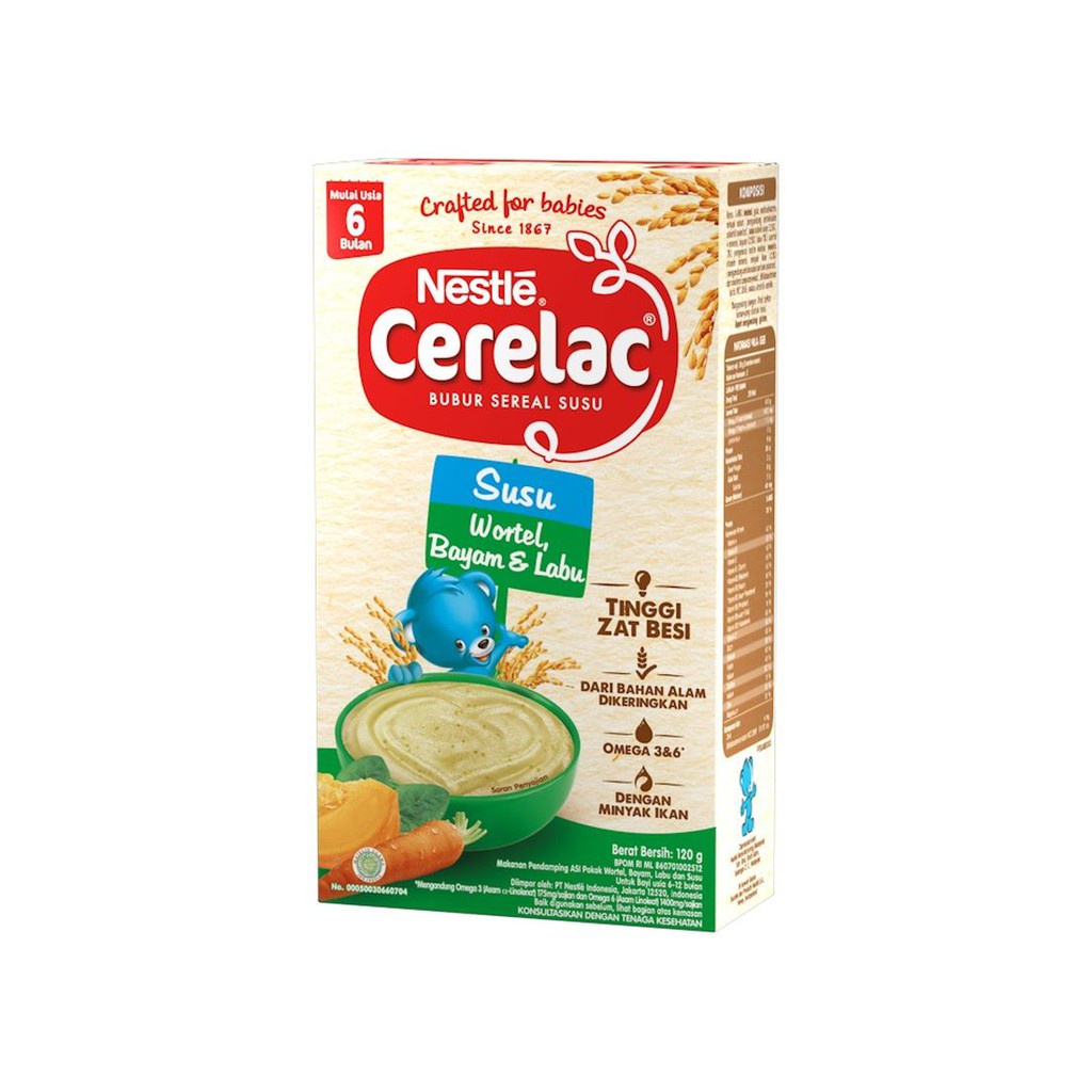 CERELAC SUSU &amp;WORTEL,BAYAM,&amp; LABU 120