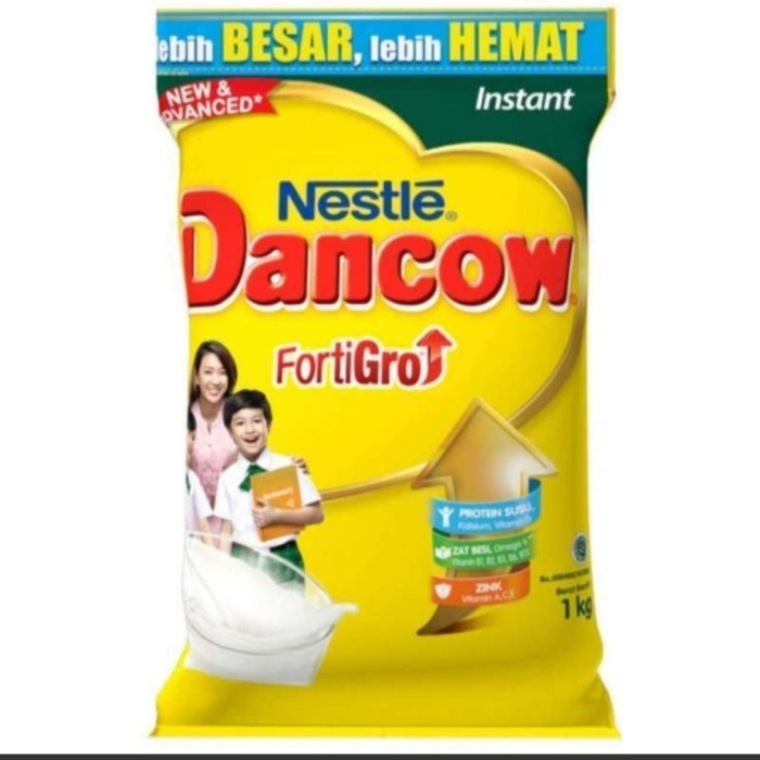 

[ COD ] susu dancow fortigro instan 1kg 1000 gram putih instan