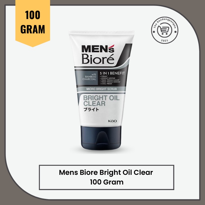 mens biore bright oil clear 100 gr