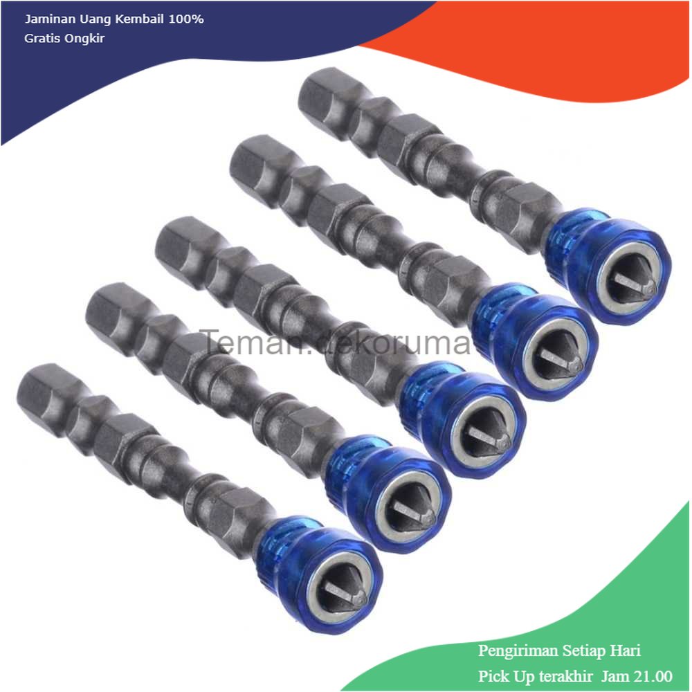 TD - HTA Mayitr Kepala Obeng Magnetic Screwdrivers Hex S2 PH2 5 PCS - BI3823