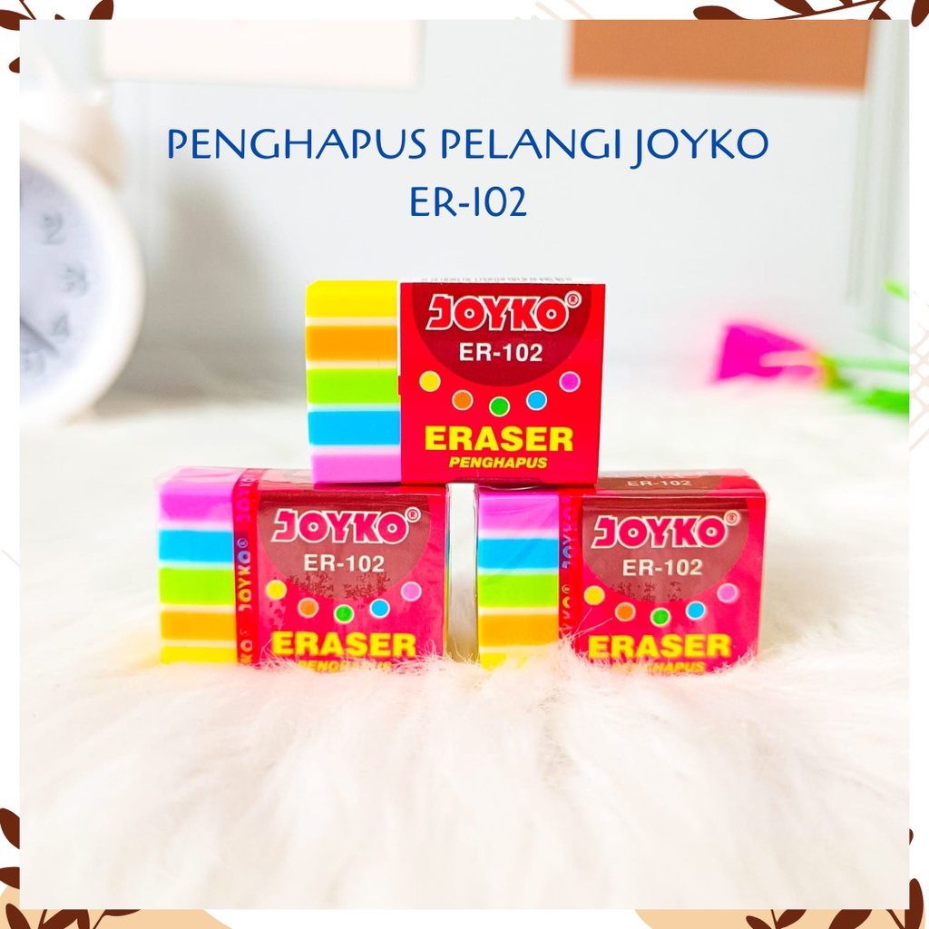 

PENGHAPUS PELANGI MERK JOYKO WARNA WARNI RAINBOW ALAT TULIS KANTOR SEKOLAH ERASER ER-102 LUCU HAPUSAN UNIK COD