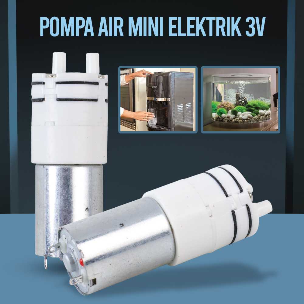 (BISA COD) FTIHSHP Pompa Air Mini Elektrik Water Diaphragm Pump for Dispenser Aquarium 3V - M130