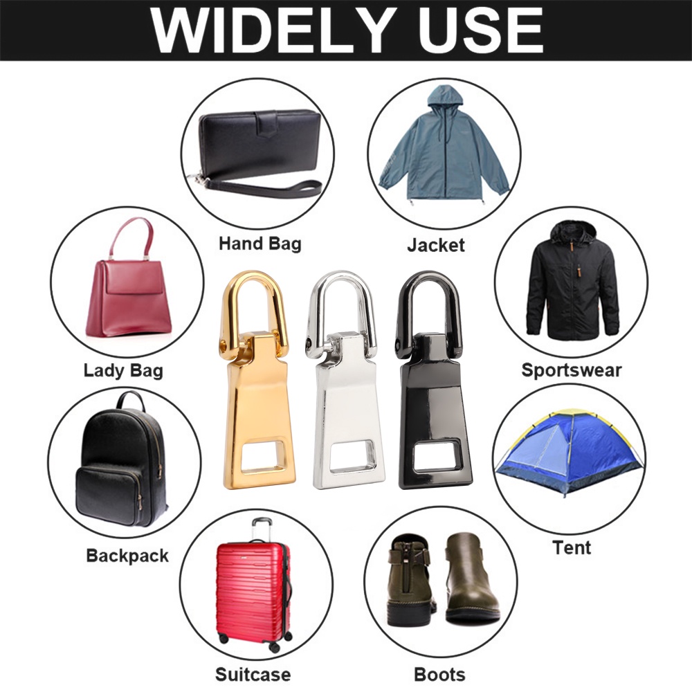 [Hot Sale]card Zipper Pull Tab Pull Untuk Koper Replacement Pull Detachable Zipper Luggage Baju Jaket