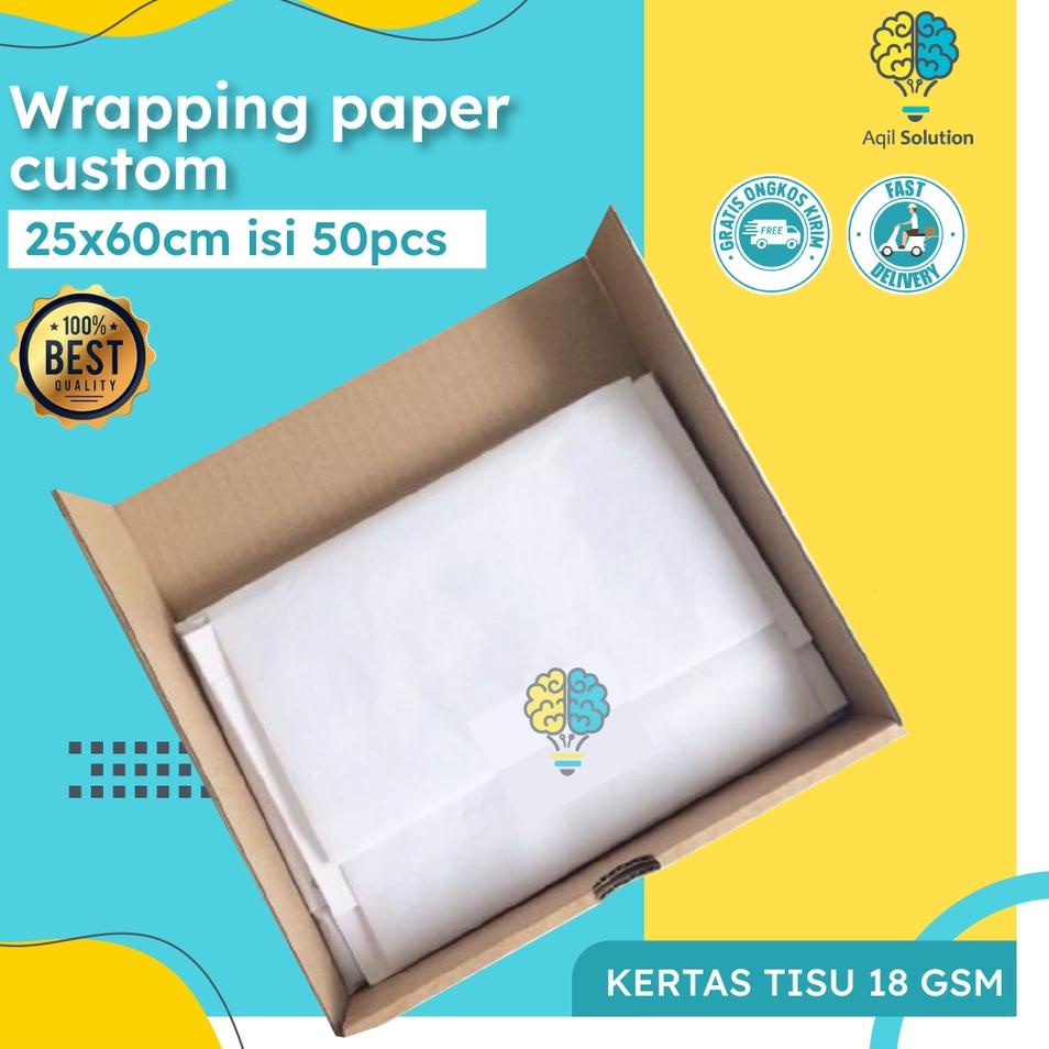 

trxY4k4J (25x60cm= 50pcs) Kertas Tisu Packing Hampers baju sepatu tas dll