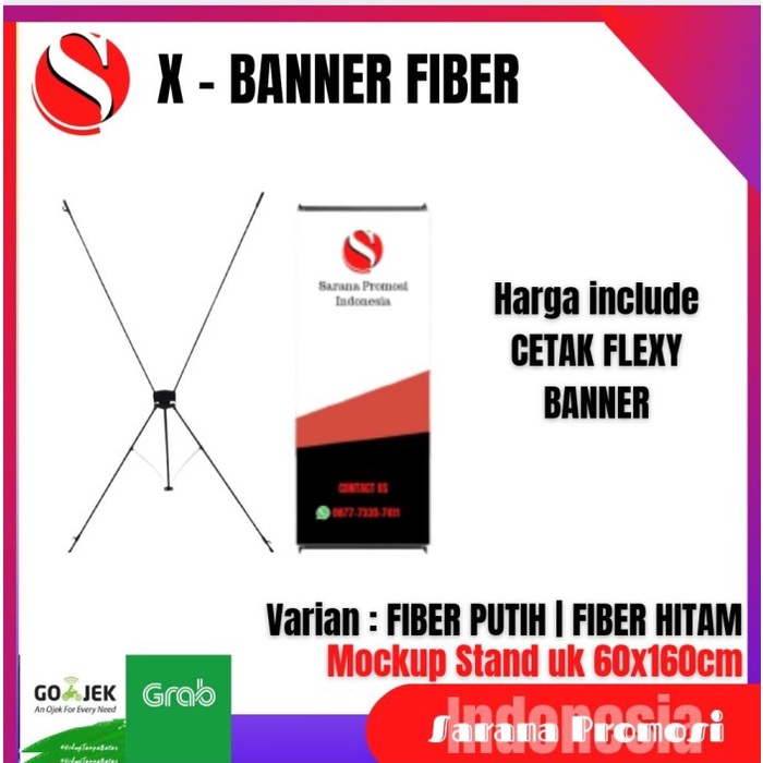 

[[JNT COD]] x banner fiber plus cetak - Fiber Hitam