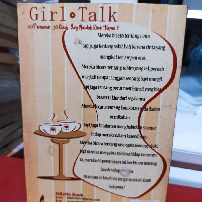 girl talk 60 perempuan 30 kisah yang manakah bisa hidupmu Lala Purwono