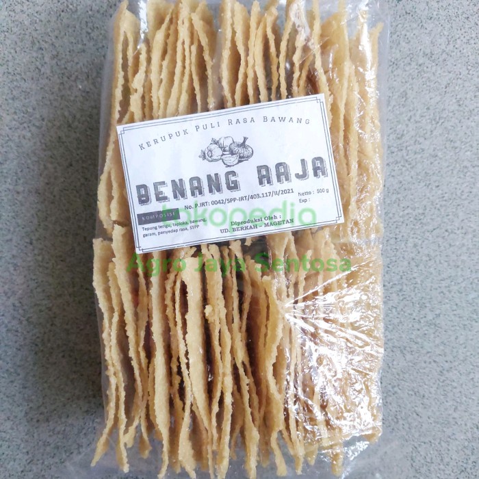 

Kerupuk Gendar Kerupuk Puli Rasa Bawang Merk Benang Raja 500 gram