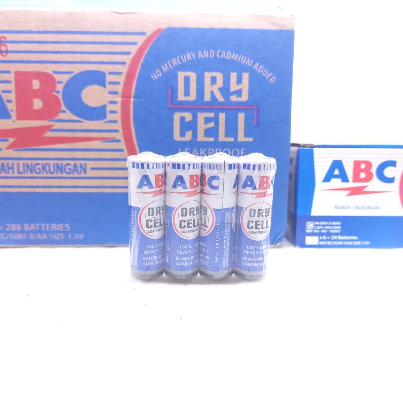 Baterai ABC Biru AA 1 pcs / A2 / batre / battery