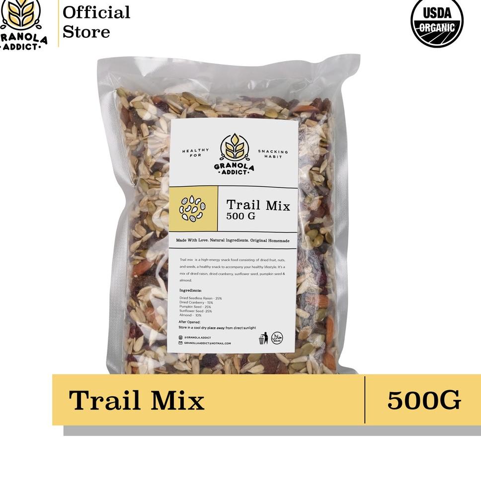 

➸ Granola Addict - Trail Mix (Sunflower, Pumpkin Seeds, Almond, Raisin, Cranberry) 500G ◌