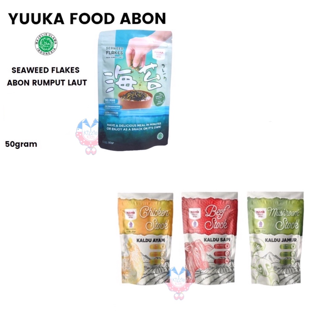 YUUKA FOOD KALDU MPASI Bayi / YUUKA FOOD ABON RUMPUT LAUT NON MSG - 50gr