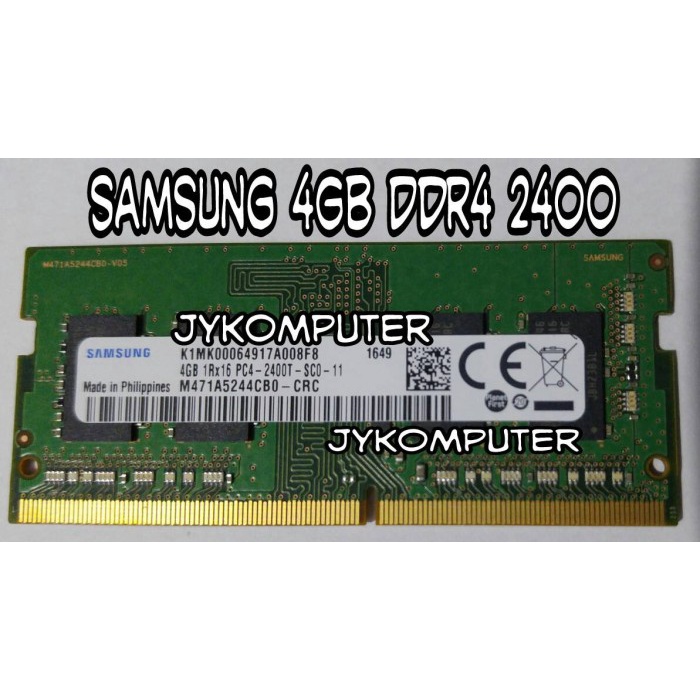 {BripkaStore} Ram Laptop Samsung 4GB DDR4 PC4-2400 SODIM Memory 4G memori PC4 19200 Limited