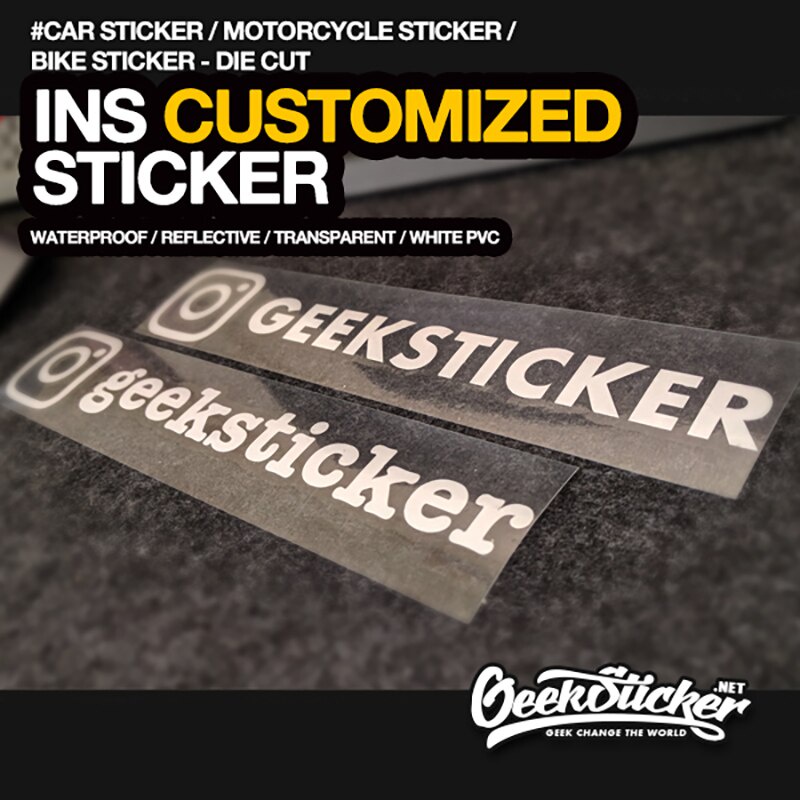 

Stiker Custom Text Mobil - Motor Dekorasi Putih