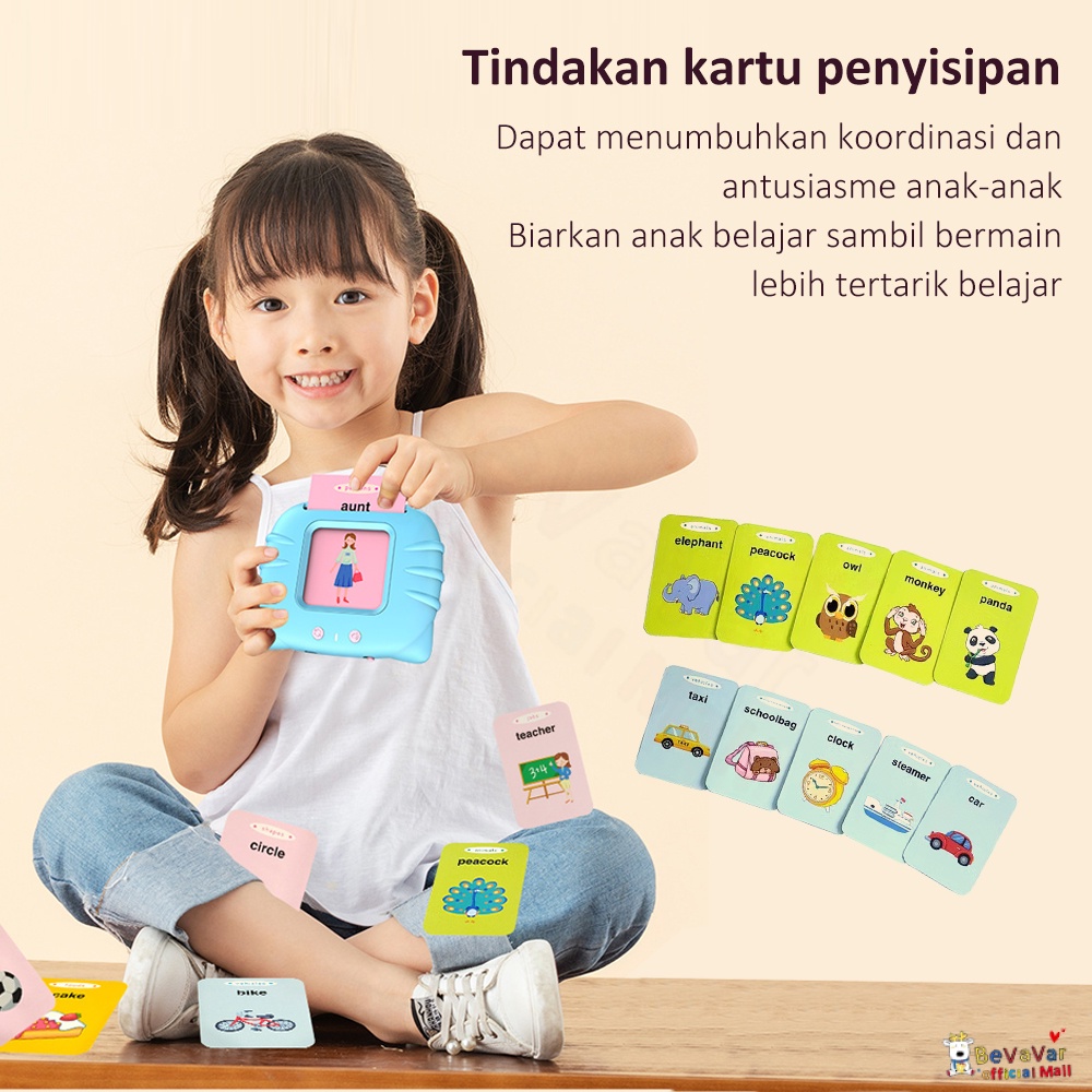 BEVAVAR Bright Crown Card Early Education Bilingual Device / Mainan Flash Card Inggris