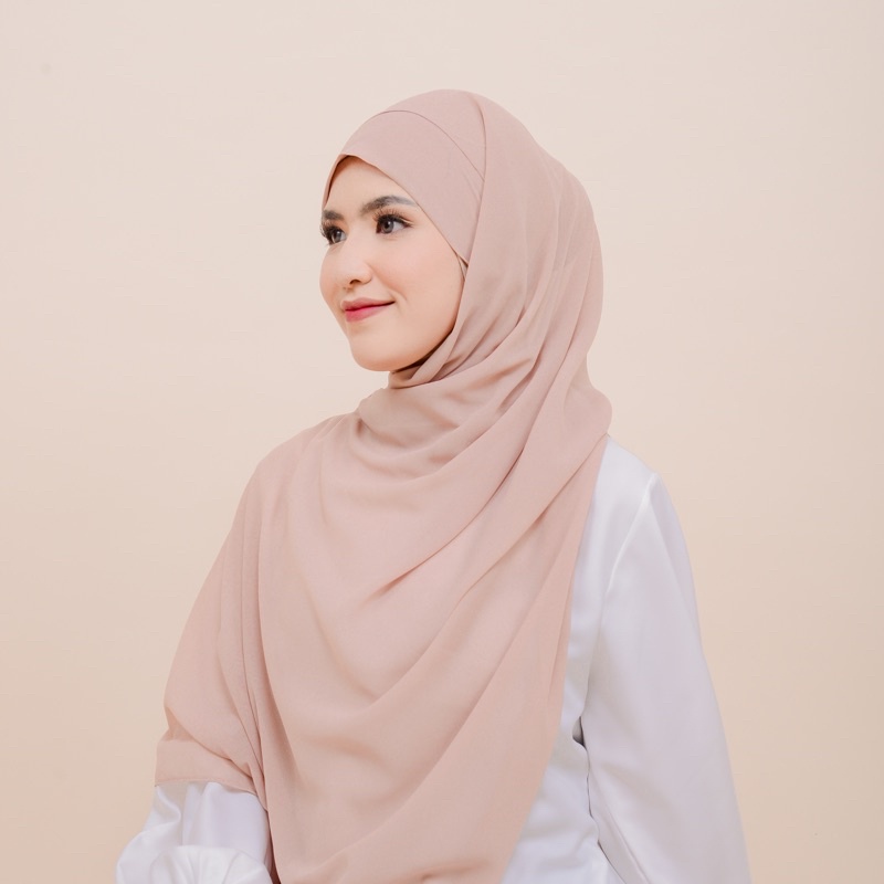 Hijab Pashmina Tali Instan Kerudung Pasmina Ceruty Babydoll Jilbab Melayu Ceruti Nelafa Hijab