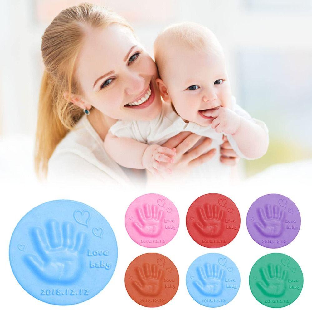 Suyo 5Pcs Newborn Bayi Handprint Jejak Casting Handmade Plastisitas Impresif Kenang Kenangan Anak Kaki Cetak Lumpur Tanah Liat Berbulu