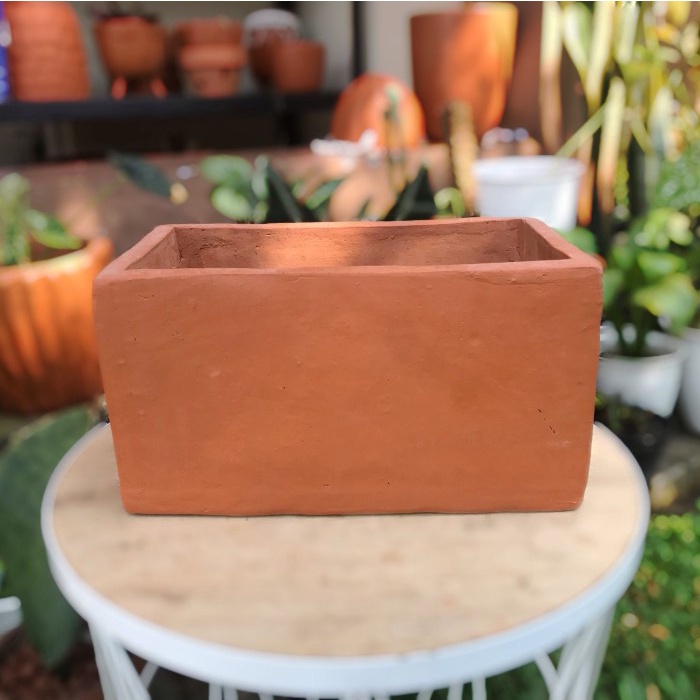 Poo Pot Terracotta Gerabah Terakota Persegi Panjang