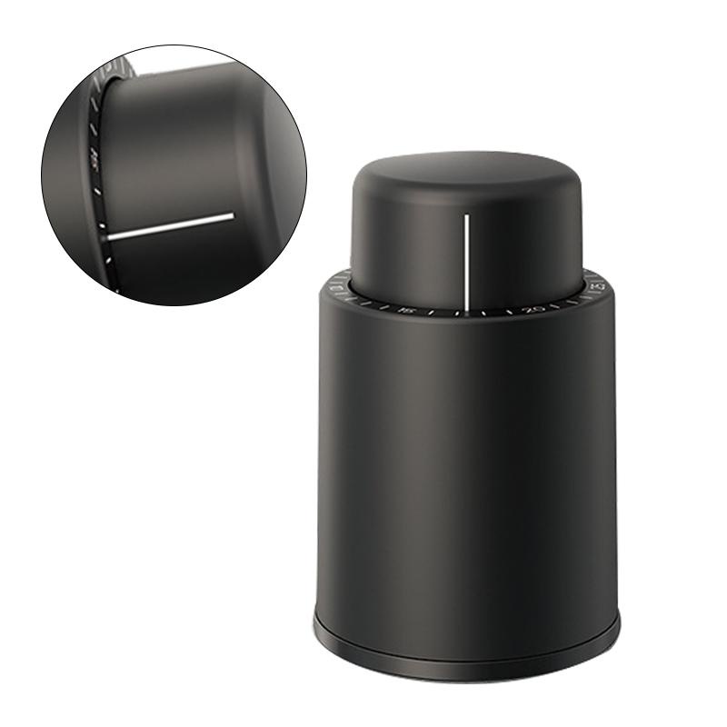 1per2 /2 /3 /5 Hitam ABS Vakum Botol Anggur Stopper Disegel Penyimpanan Vakum Memori Anggur Stopper Gaya Dorong Gabus Anggur Bar Alat dropshipping