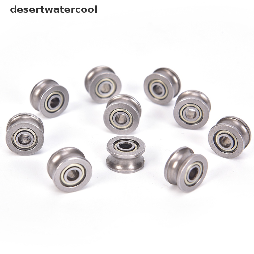 Deid 10pcs U624ZZ U Alur Bola bearing guide pulley Untuk Rel track linear 4 * 13 * 7mm Martijn