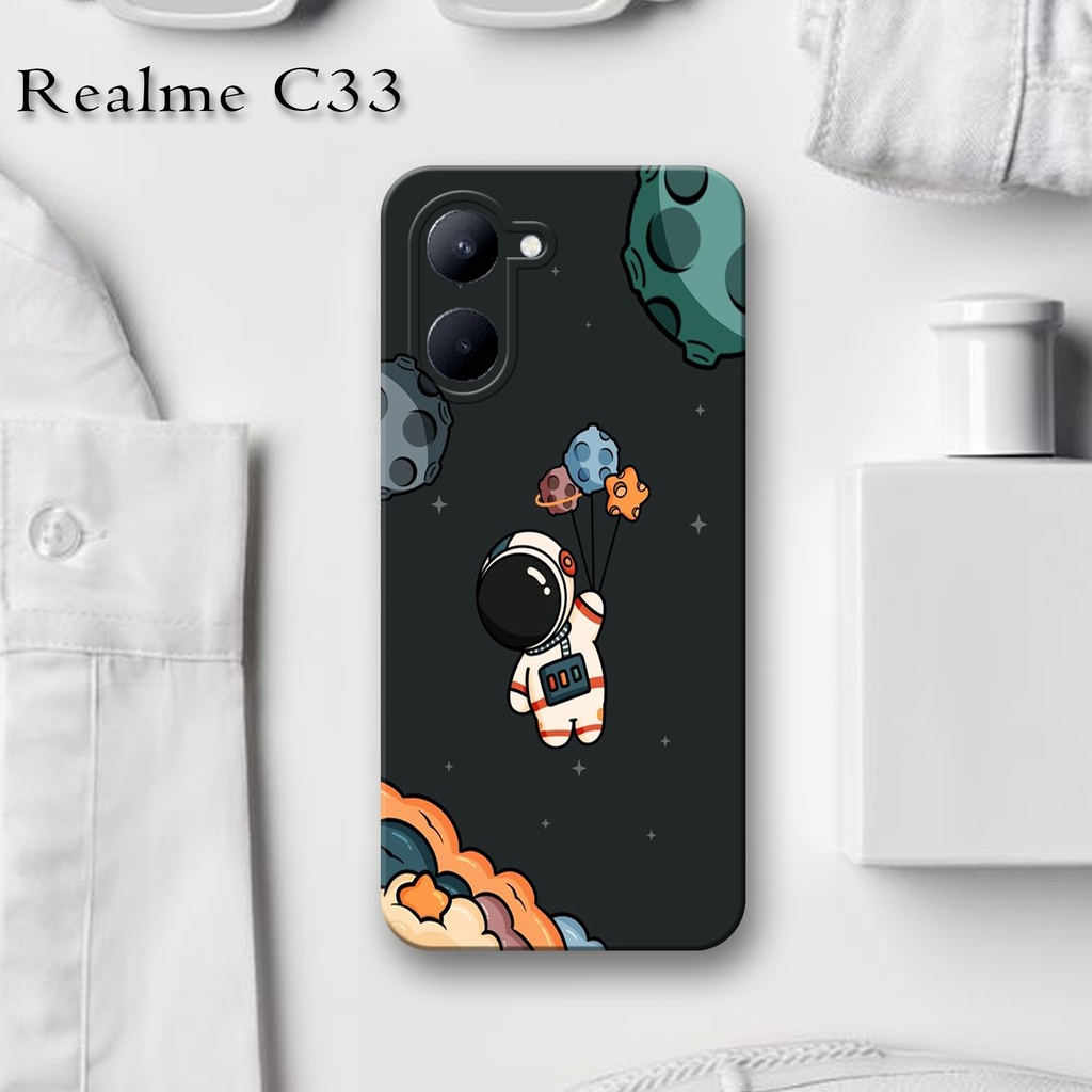 [Case Model Astronot] - Case Hp Realme C33 - PICKS STORE - Softcase Kesing Hp Realme C33  - Candy - 