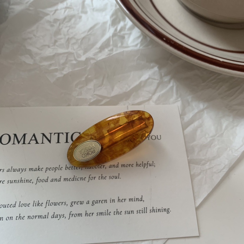 Liu Hai Jepit Rambut Klip retro amber Warna Klip net Merah Rambut Kartu Perempuan Klip Rambut Kecil