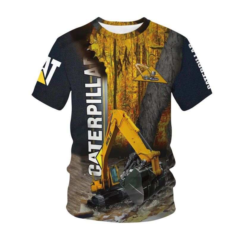 Kaos Excavator Alat Berat Full Printing Bahan Drifit