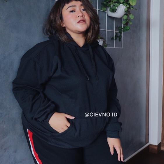 ۩ HOODIE JUMPER HITAM POLOS SIZE M - XXXL ☜