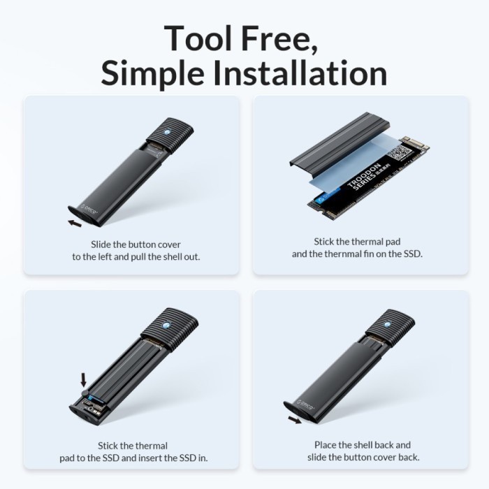 ORICO SSD M2 NVME Enclosure PWDM2 G2 / PWM2 G2