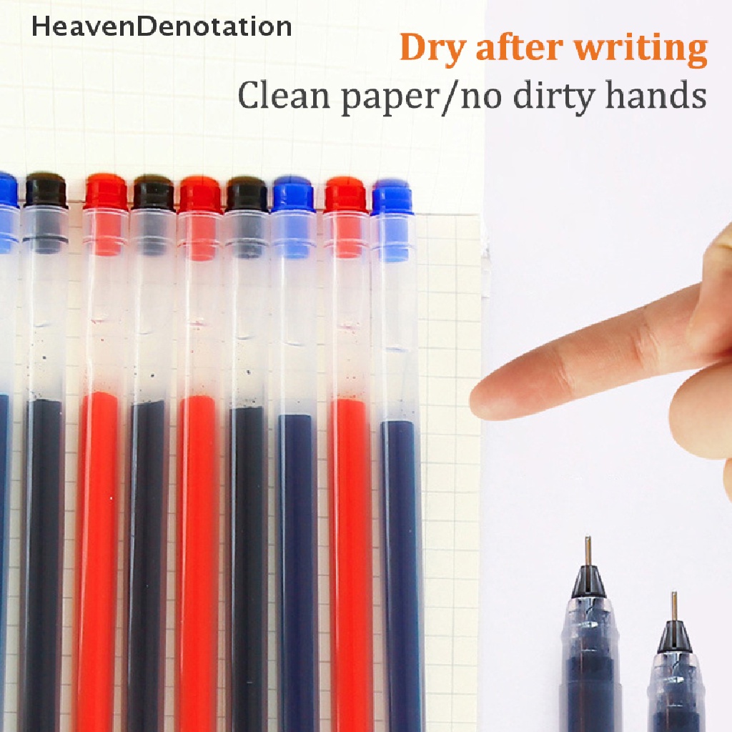 [HeavenDenotation] 10pcs 0.5MM Kapasitas Besar Gel Pen Sig Pen Sekolah Kantor Bisnis Ujian Wrig Siswa Pena Perlengkapan Alat Tulis HDV