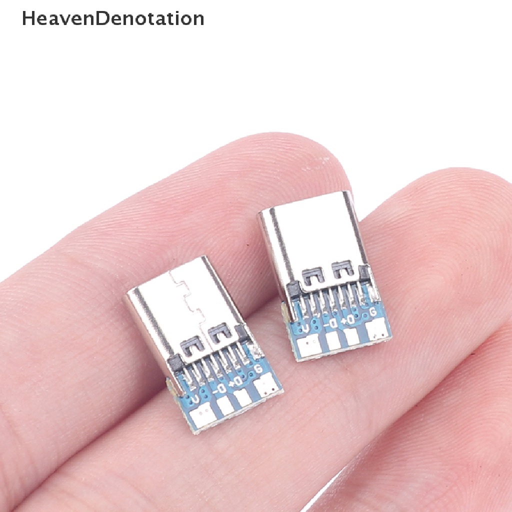 [HeavenDenotation] 5pcs Kawat Las Tipe-C 14P Dengan Papan PCB Charging Data Line Kepala Wanita HDV