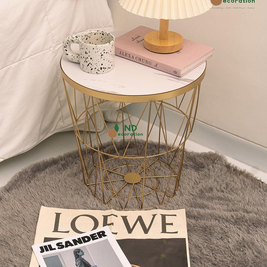 ◙ Meja Topaz Meja Bulat Besi Kayu Minimalis Furnishing / Meja topaz / meja informa / meja storage mi