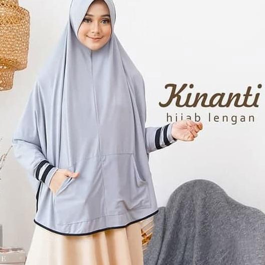 ✦ Jilbab Lengan Saku Kinanti  Hijab bergo Lengan / Jilbab Khimar / Bergo Instan ☀