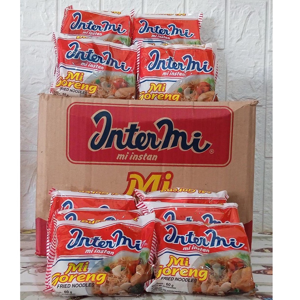 

INTERMI Mi Goreng Instant FRIED NOODLES 1 DUS isi 60 Gr x 40 pcs ORIGINAL