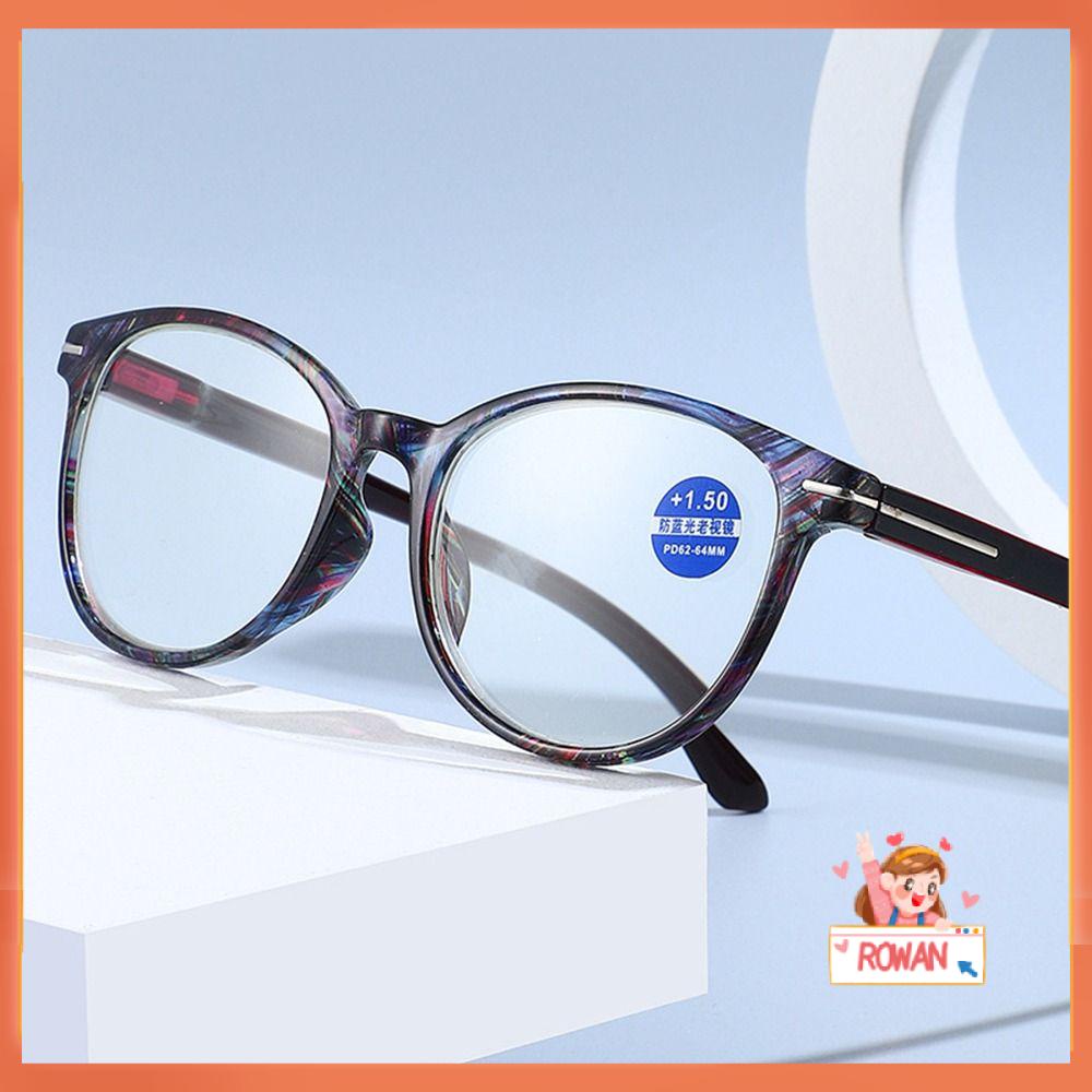 R-flower Kacamata Baca Pria Wanita Elegan Pelindung Mata Vintage Ultra Light Frame