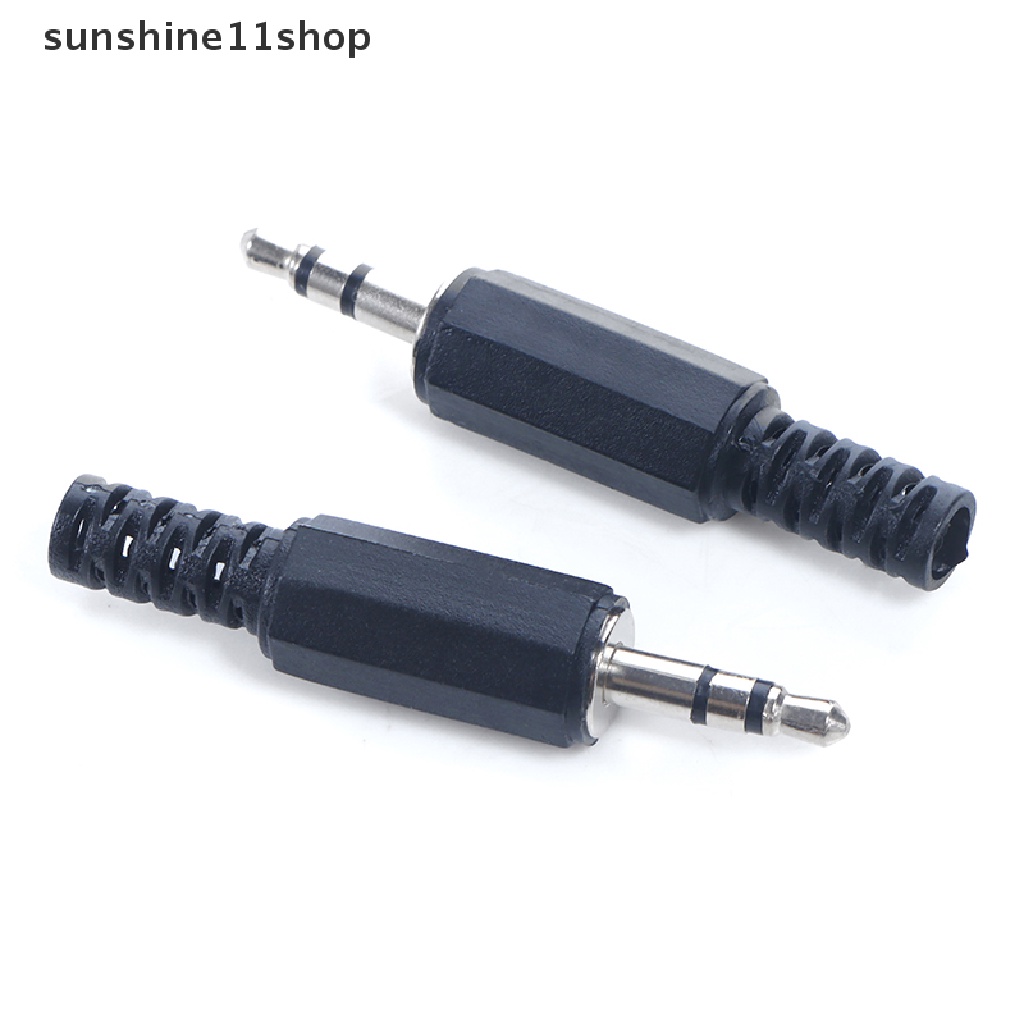 Sho 10Pcs 3.5mm Jack Plug 3.5 Colokan Stereo 3.5mm Audio Jack Plug Konektor Headphone N