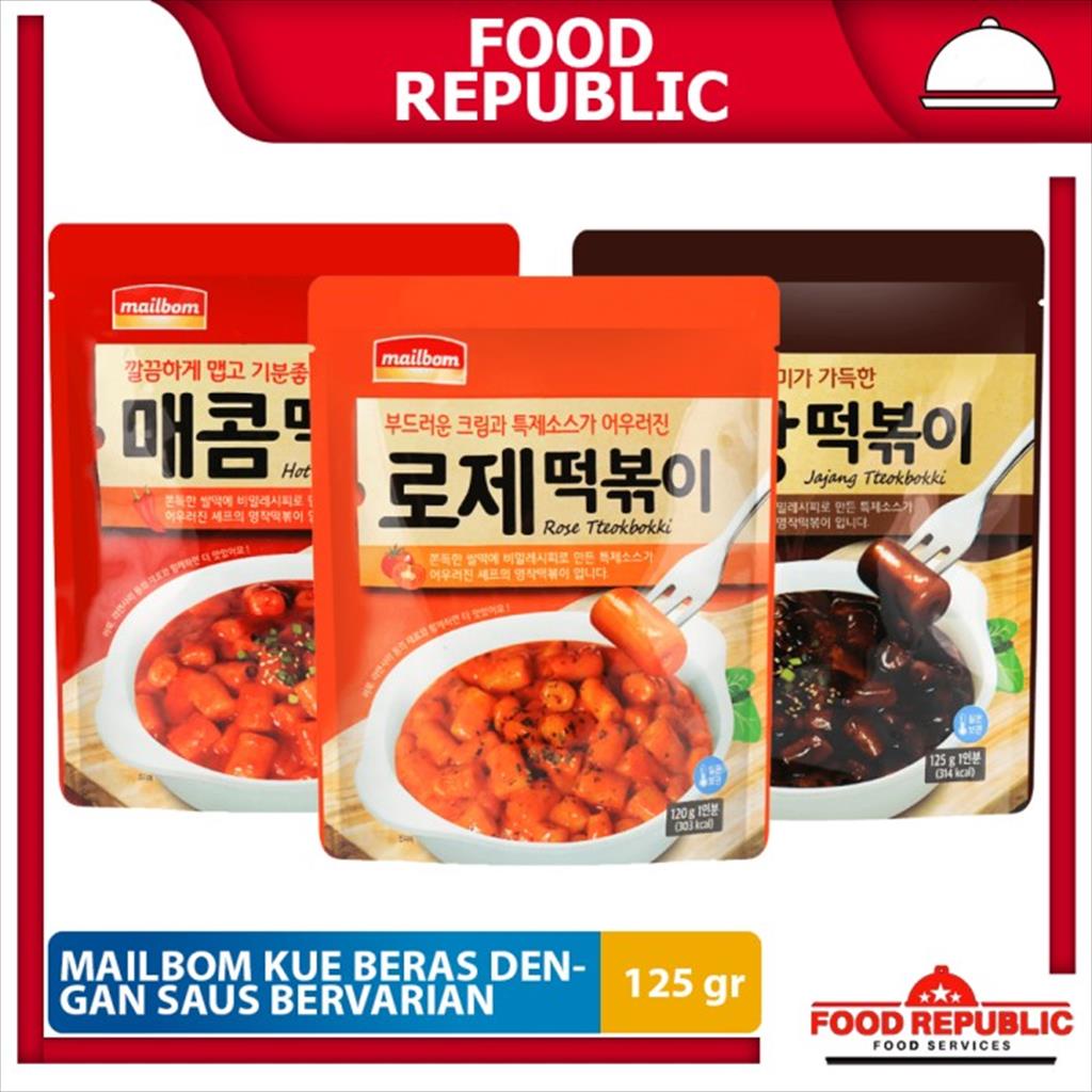 Mailbom Tteokbokki 125g Kue Beras Saus Pedas Spicy Rose Jjajang Topoki