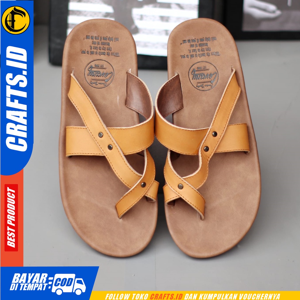 Sandal Jepit Kulit Asli Pria Crafts Wiros